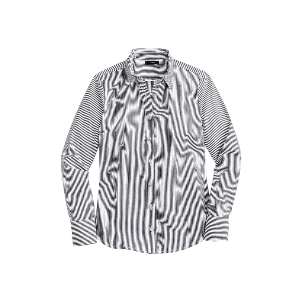 J. Crew Striped Resort Maximalist Preppy Old Money Cotton Button Shirt sz L